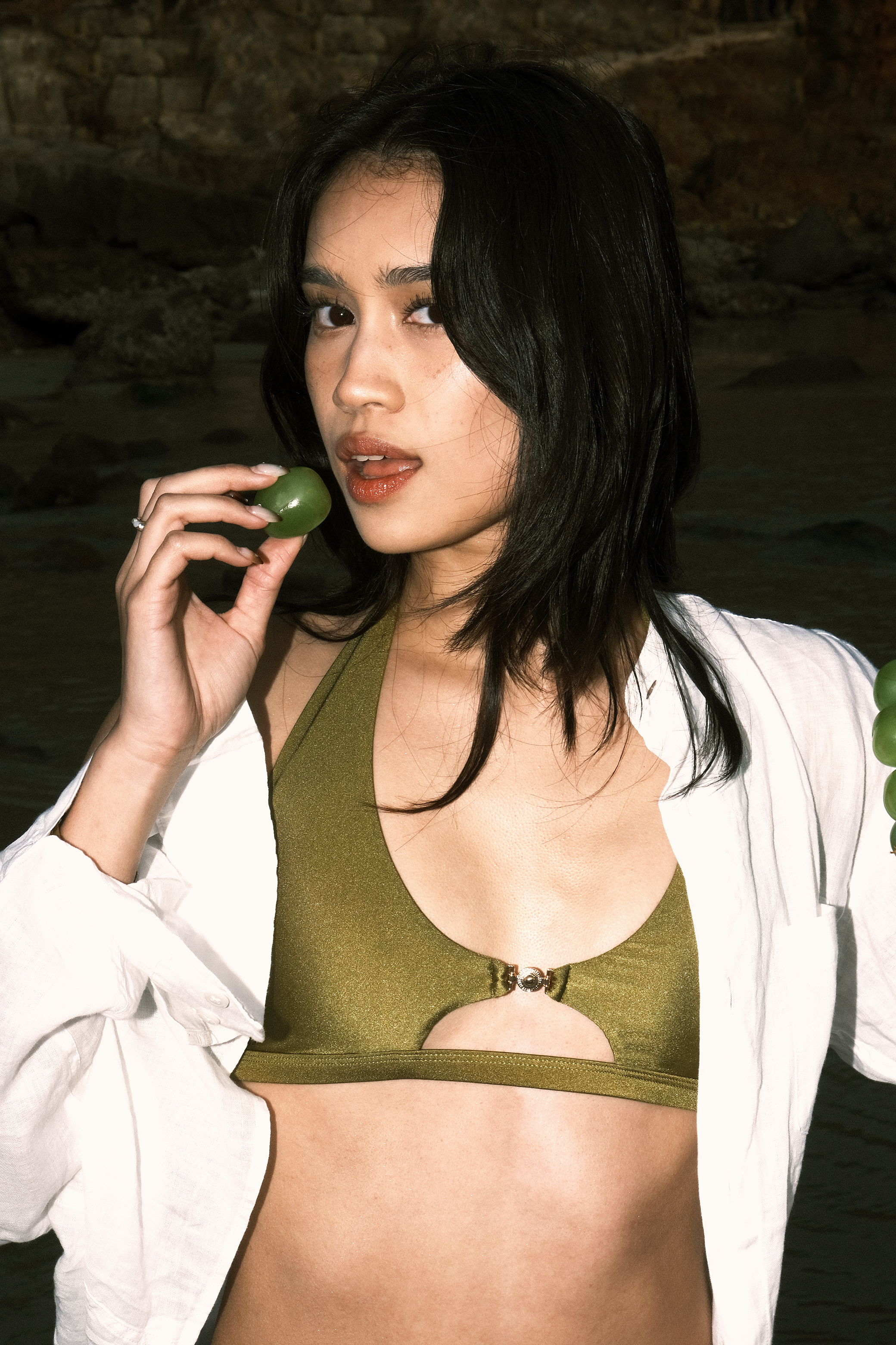 THE JASMINE TOP IN PISTACHIO